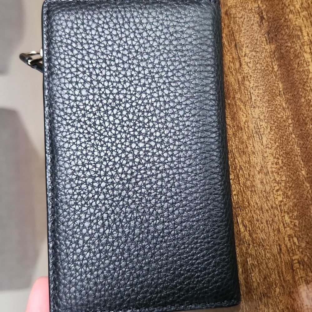 Kate Spade Black Pebbled Leather Bifold Wallet NWOT - Picture 3 of 8